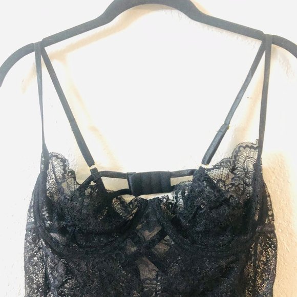 Dallianse Daiana Corset with Matching Open-Crotch Panty Set (Black, OS) - Picture 9 of 16